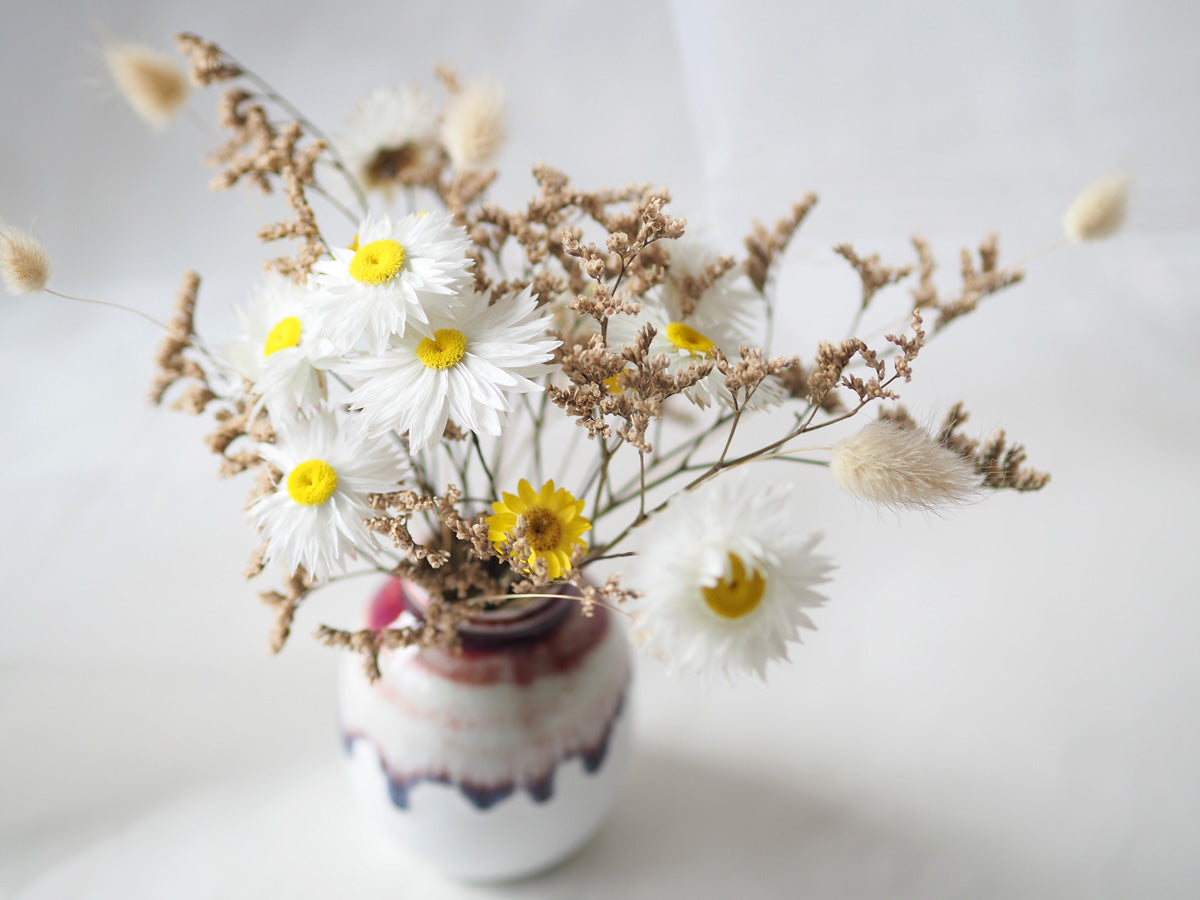 GWEN - dried flowers in a petite ceramic vase3