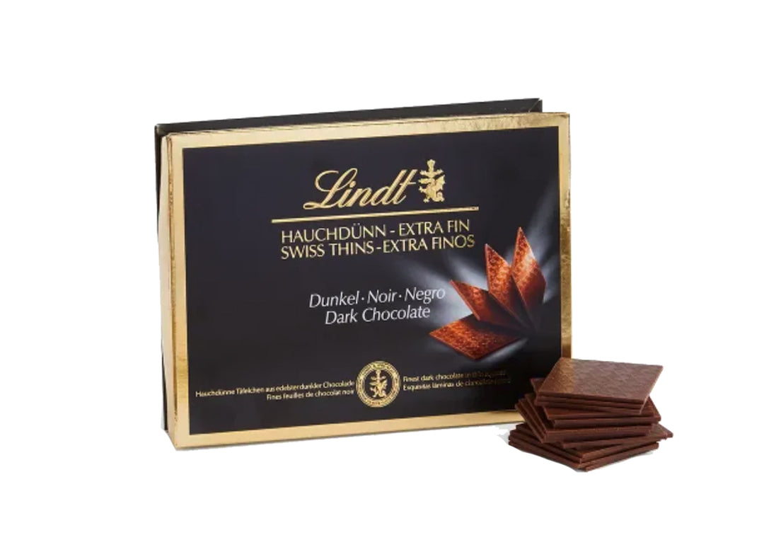 Lindt Swiss Thins 52% Dark Chocolate 125g