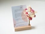 Pink Dried Flower Card Holder + Card Printing2