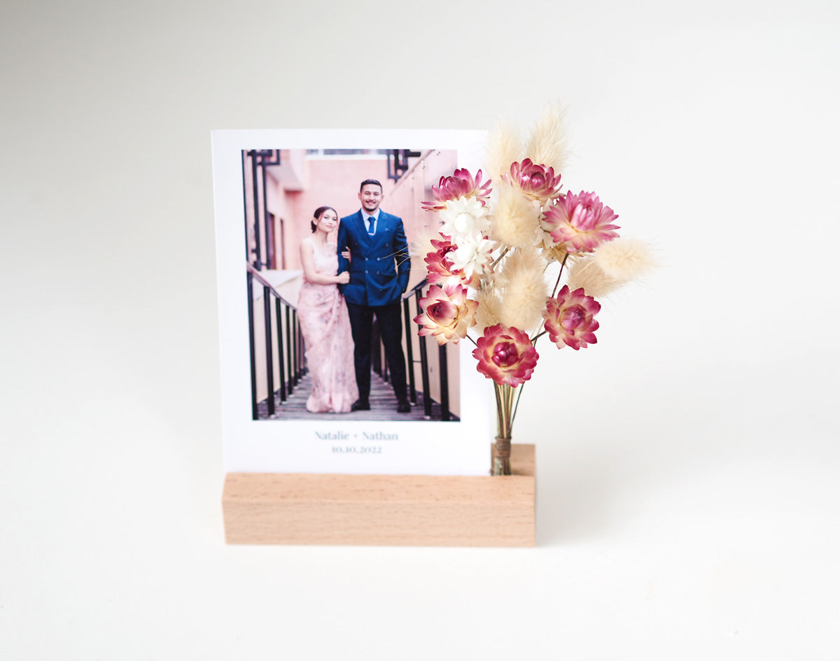 Pink Dried Flower Photo Holder + Photo Printing 1