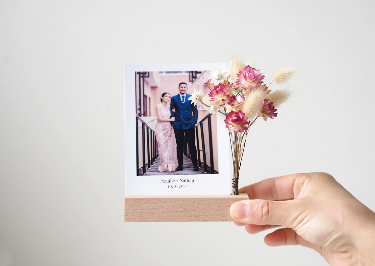 Pink Dried Flower Photo Holder + Photo Printing 3