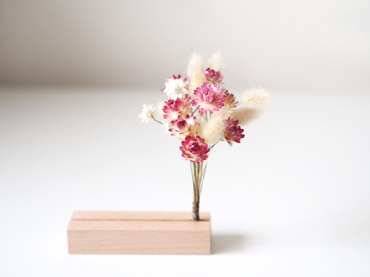 Pink Dried Flower Photo and Card Holder