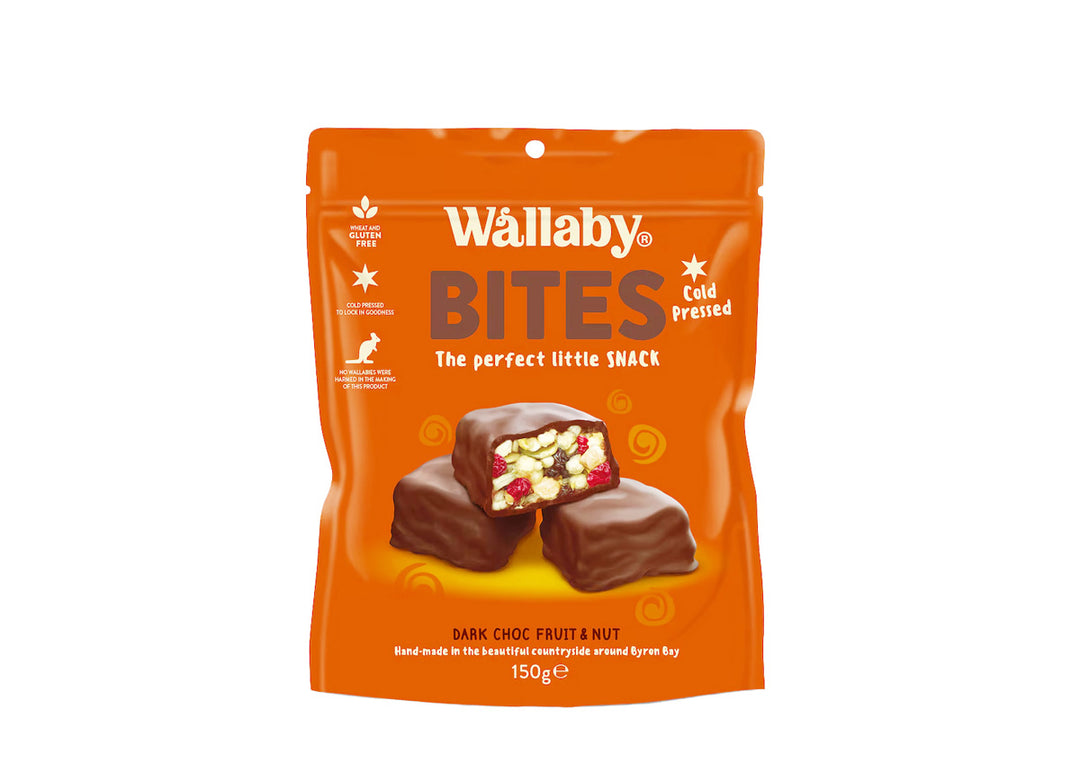 Wallaby Bites 48% Dark Chocolate Fruit & Nuts 150g