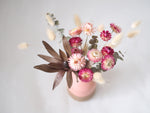 MEI - Dried pink strawflowers in a pink vase image 2